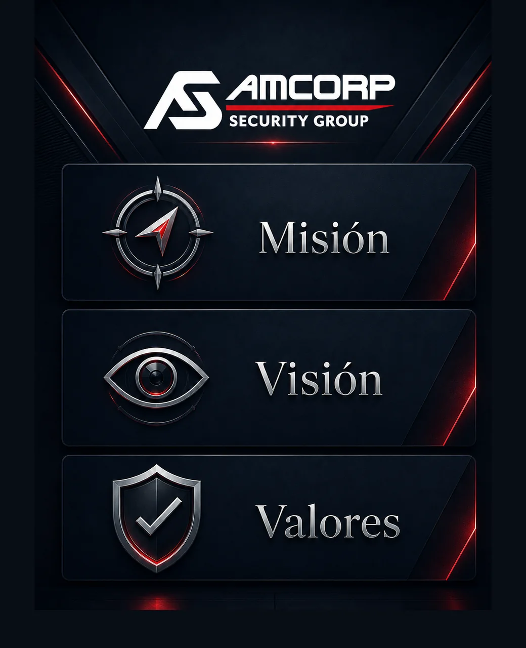 Mision, Visi&oacute;n y Valores de Amcorp Security Group